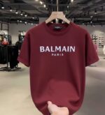 Premium Quality BALMAIN PARIS Logo Printed Men's T-Shirt - Image 2